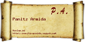 Panitz Armida névjegykártya